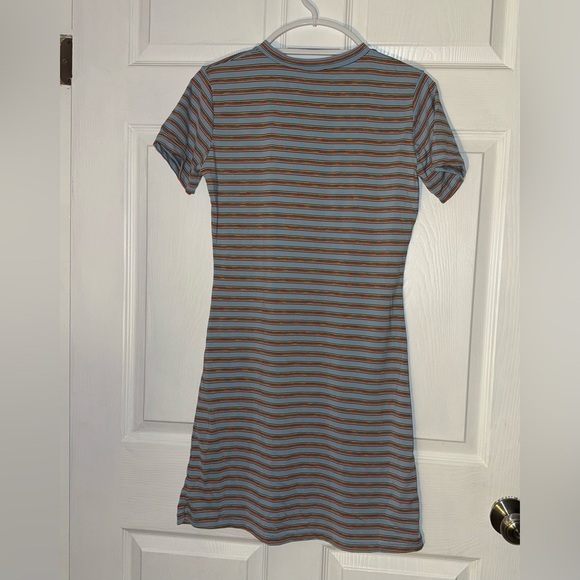 kathy ireland - Y2K Blue and Orange Striped Dress - Size Small - Picture 7 of 7